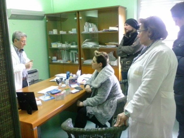 La deputata del M5S Dalila Nesci in visita all’ospedale San Bruno