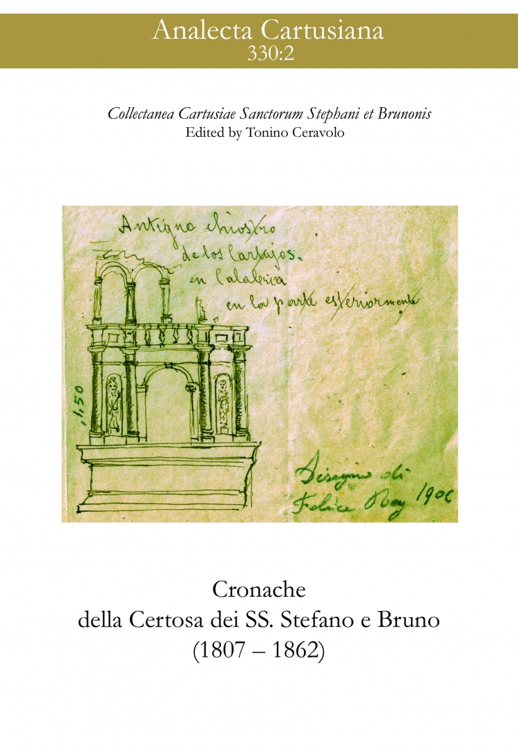 La Certosa di Serra nel XIX secolo, pubblicato il secondo volume di Analecta Cartusiana