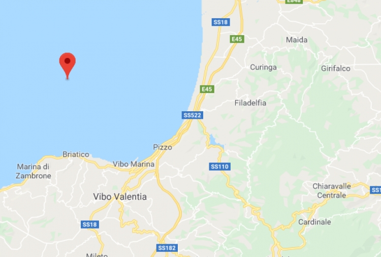 Terremoto di magnitudo 3.3 al largo Tirreno vibonese