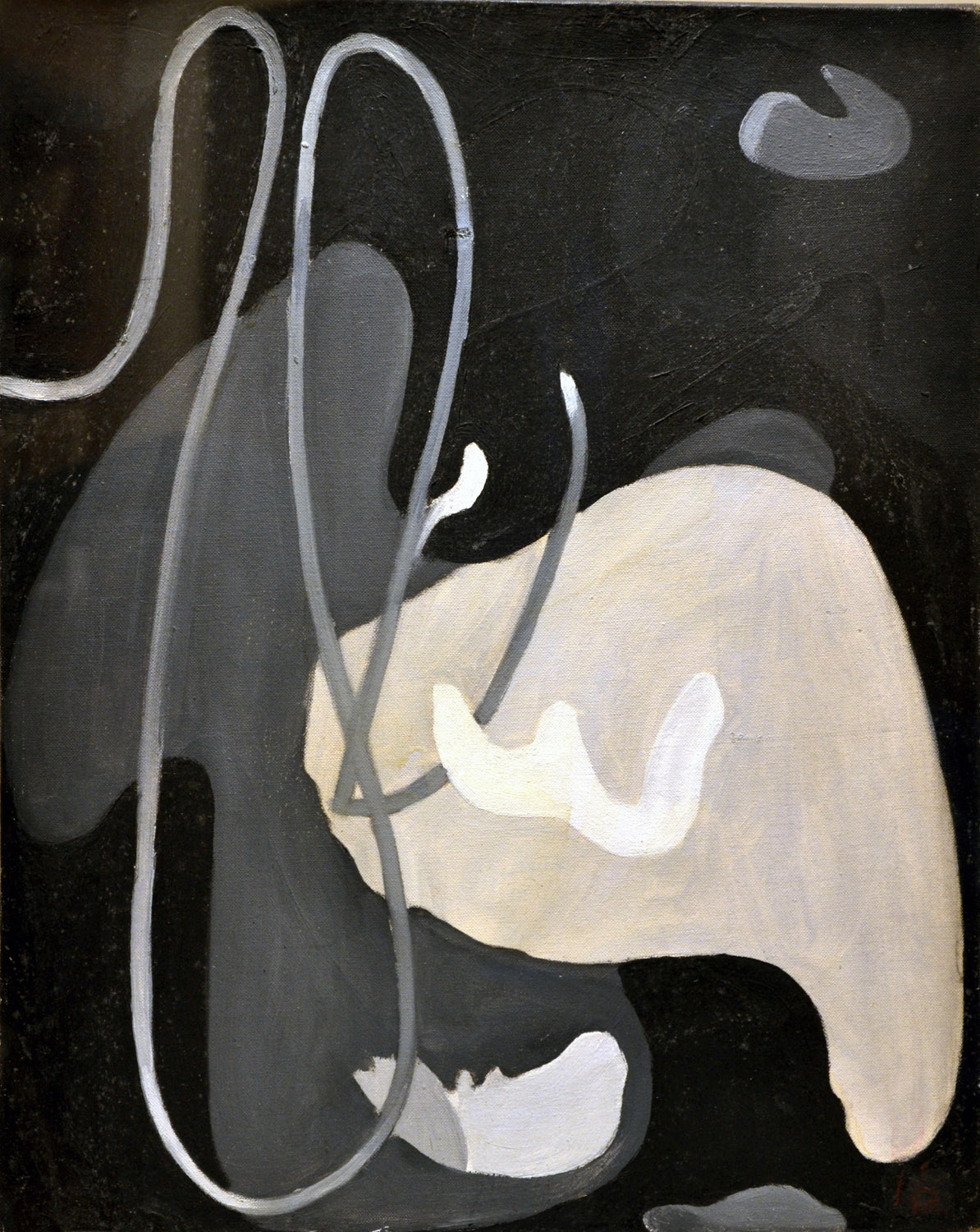 Hans Richter - Dream 1940 olio su cartone telato cm 51x405