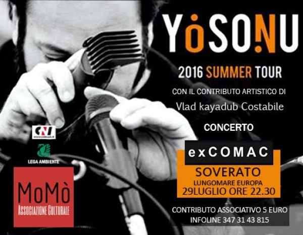 All&#039;area exComac di Soverato il concerto di Yosonu