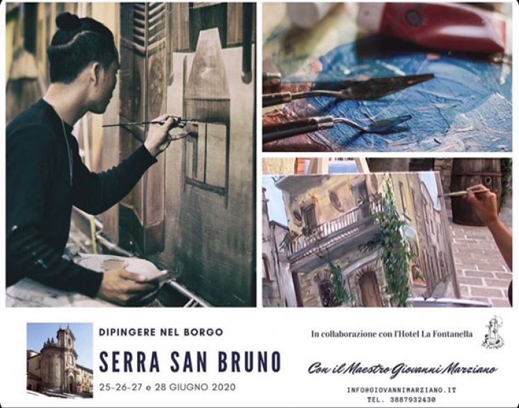 Stage di pittura nel centro storico di Serra con l’artista Giovanni Marziano