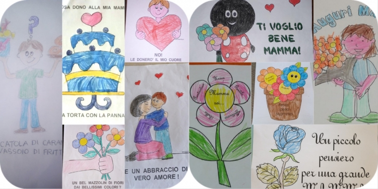 I disegni degli alunni di Mongiana per augurare buona &quot;Festa della Mamma&quot;