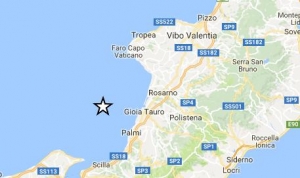 Scossa di magnitudo 3.6 al largo del Tirreno