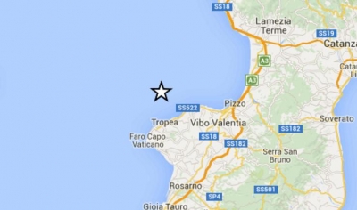 Scossa di terremoto al largo della costa vibonese