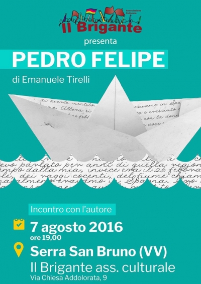 Serra, al Brigante la presentazione del romanzo &#039;Pedro Felipe&#039; ed il corso di scrittura creativa