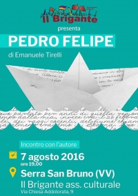 Serra, al Brigante la presentazione del romanzo 'Pedro Felipe' ed il corso di scrittura creativa