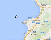 Scossa di magnitudo 2.6 al largo della costa vibonese
