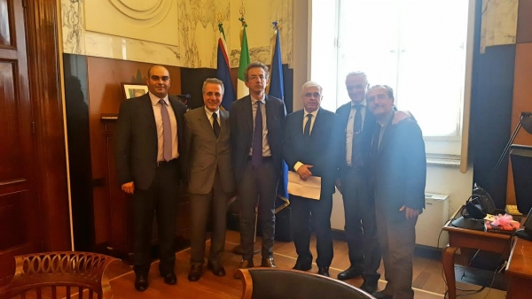 Da sinistra: Bruno Iorfida, Mario Caligiuri, Gaetano Manfredi, Domenico Iannantoni, Edoardo Cosenza e Alfredo Buccaro (Foto di Pasquale Rullo)