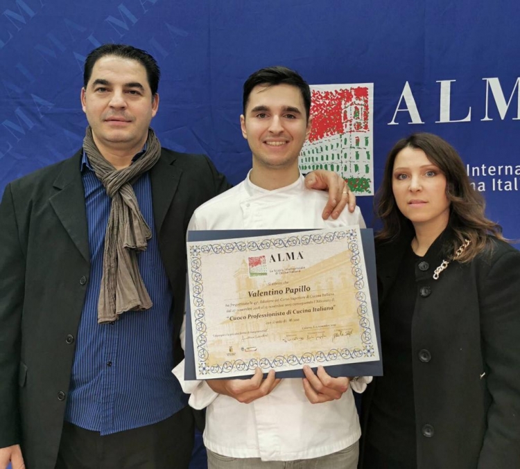 Cuoco dasaese si diploma all&#039;Alma, l&#039;orgoglio del sindaco Scaturchio