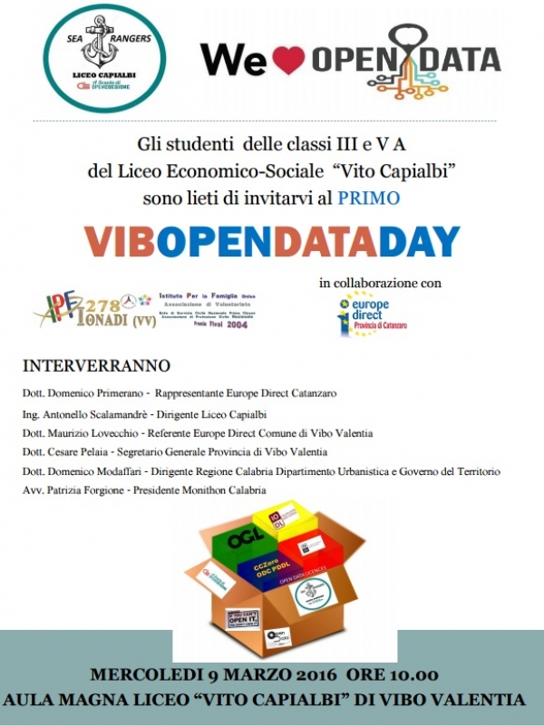 Al Vibo Open Data Day la ricerca degli studenti del ‘Capialbi’ su ambiente e fondi pubblici