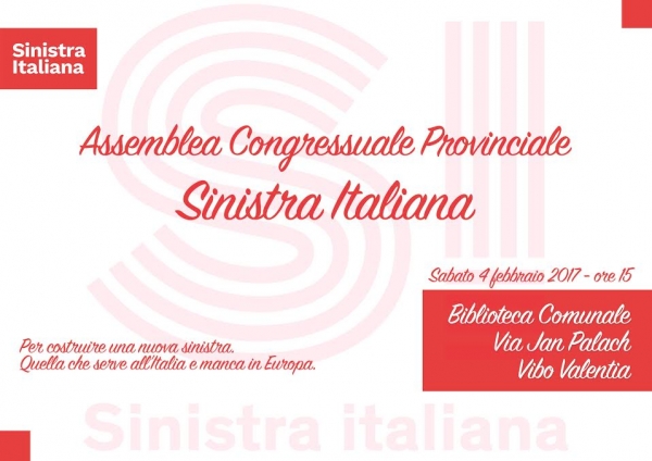 Sinistra Italiana si organizza anche a Vibo, sabato l&#039;assemblea provinciale
