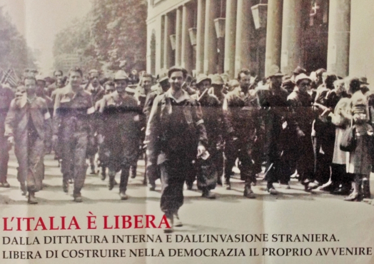 Torino libera, Federico Tallarico alla guida del corteo (archivio Icsaic)