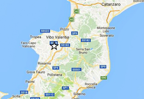 Scossa di terremoto nel Vibonese